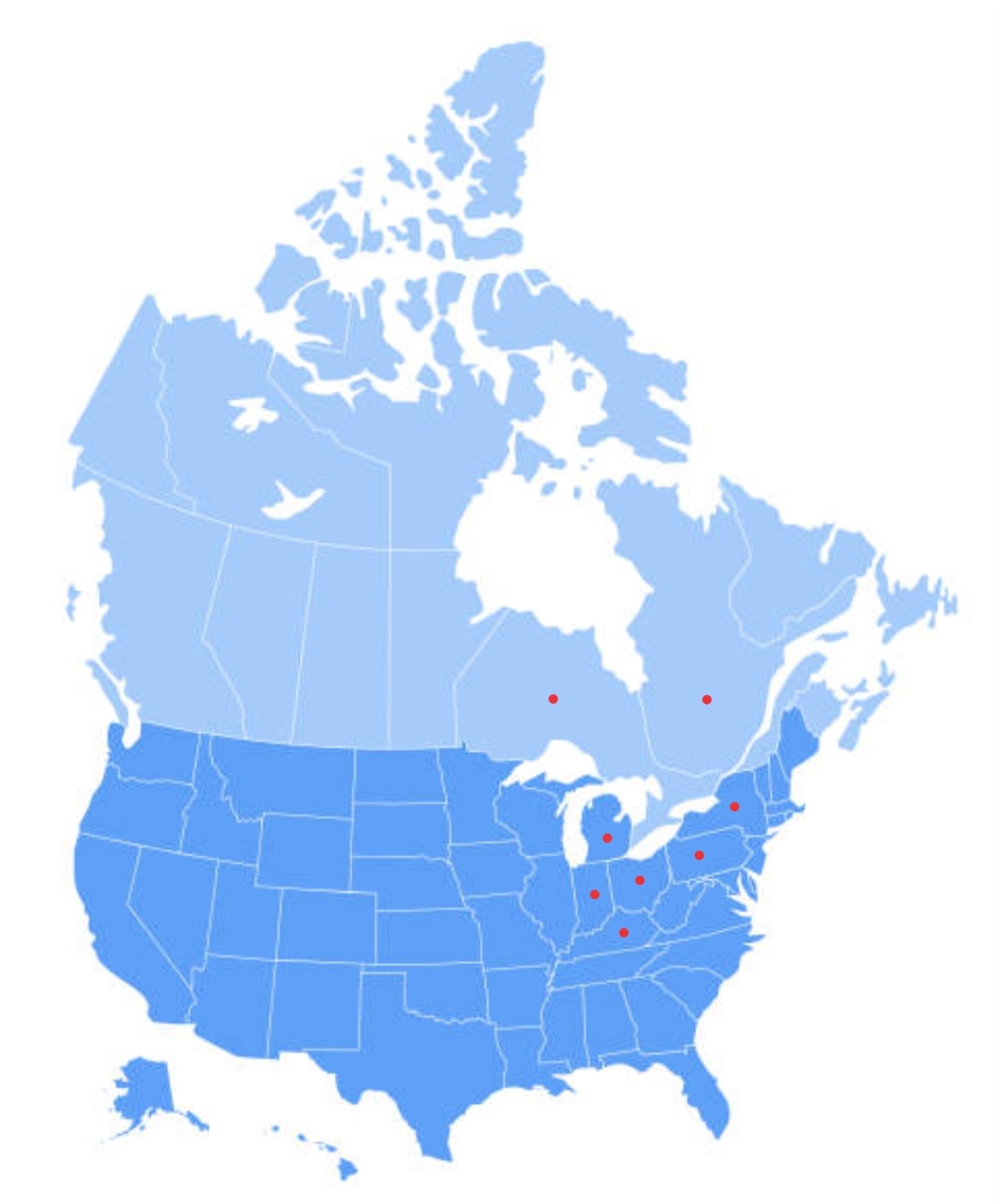 US canada map